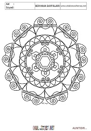 Mandala boyama sayfaları